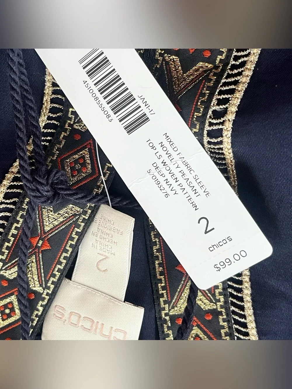 Four (4) New Women’s Chico’s Bundle — Button Up Shirt, Blouse, Jacket & Cardigan